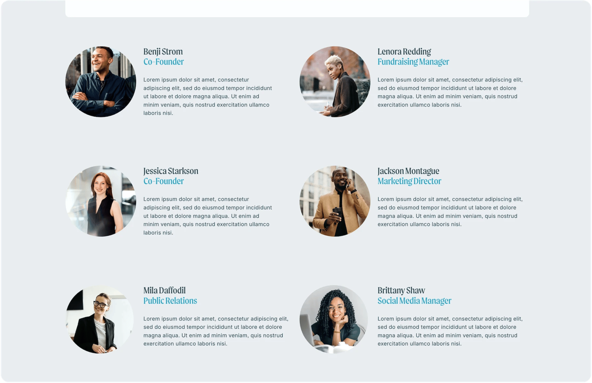 Retrograde Squarespace template for nonprofits, shown on a desktop screen (5 of 7)