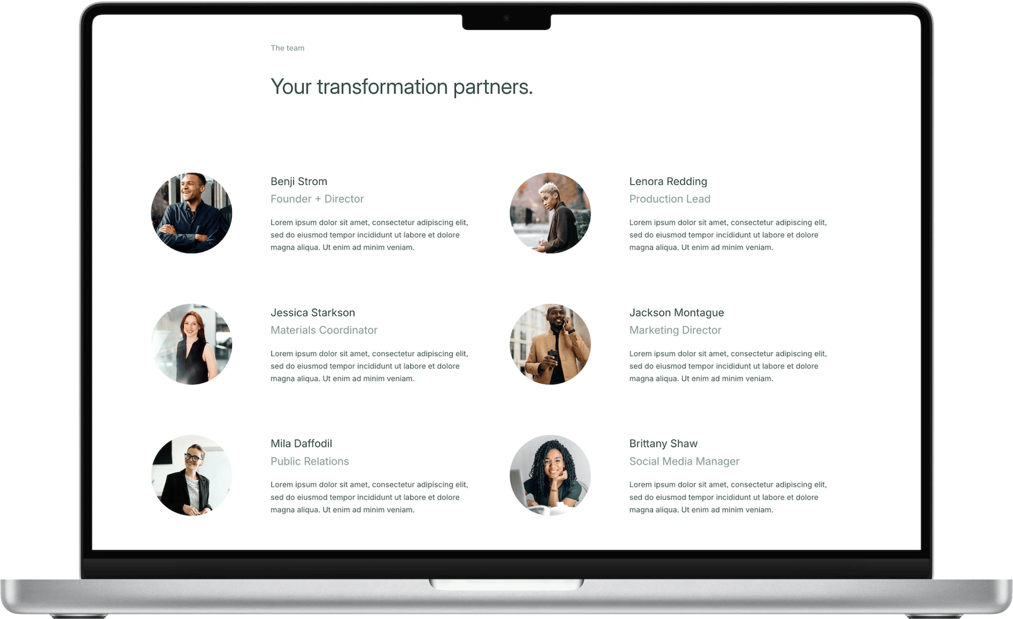 Abode Squarespace template for interior designers, shown on a desktop screen (6 of 7)
