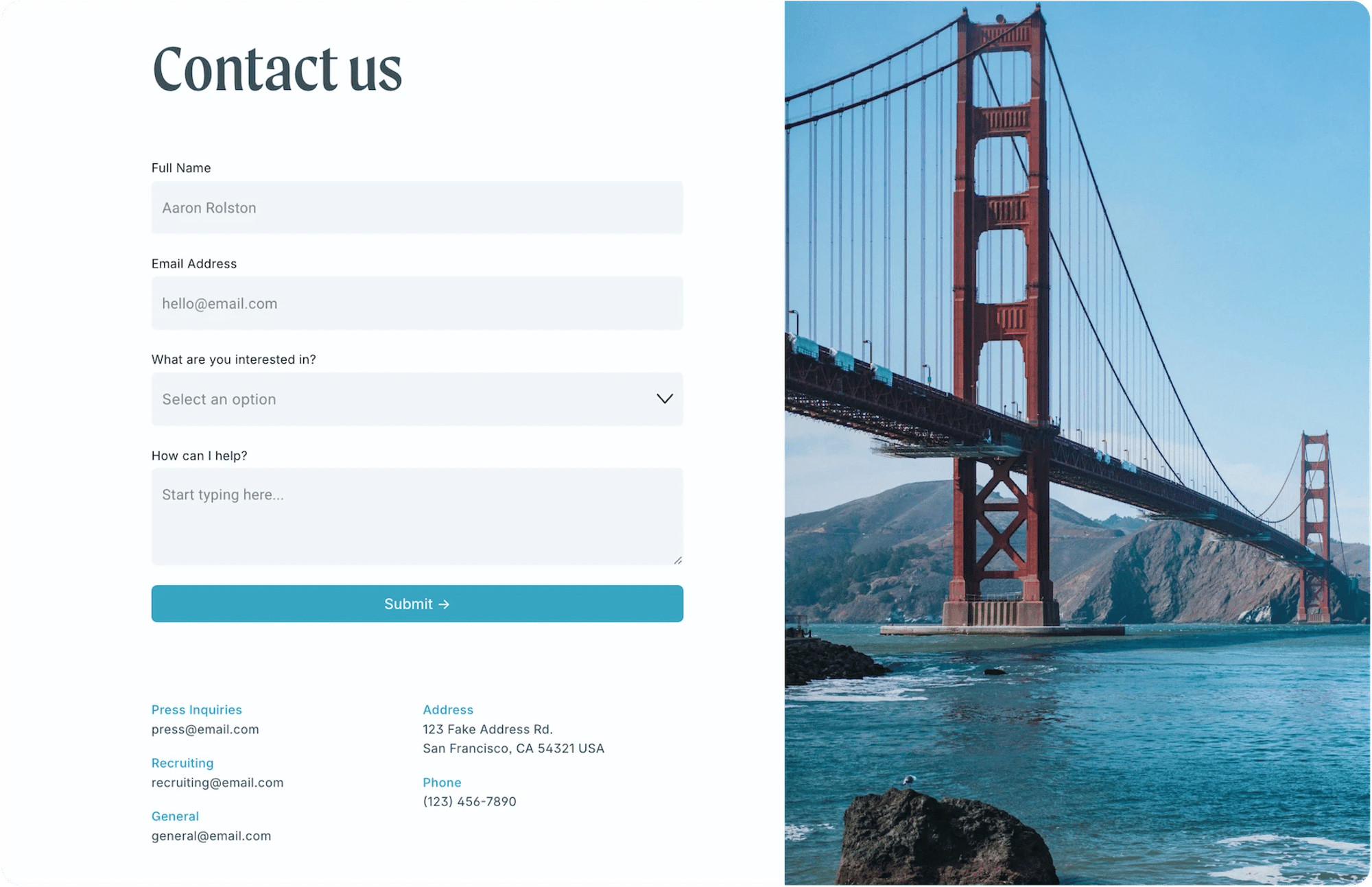 Retrograde Squarespace template for nonprofits, shown on a desktop screen (6 of 7)