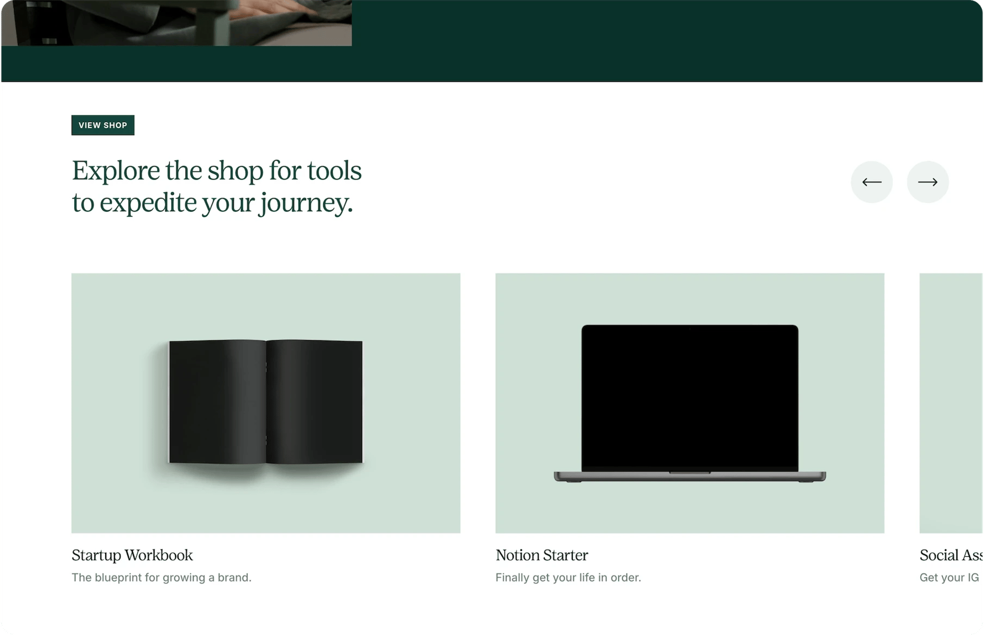 Learnable Squarespace template for course creators, shown on a desktop screen (5 of 7)