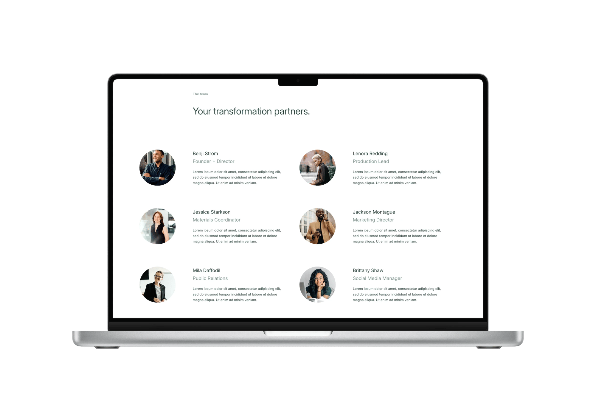 Abode Squarespace template for interior designers, shown on a desktop screen (6 of 7)